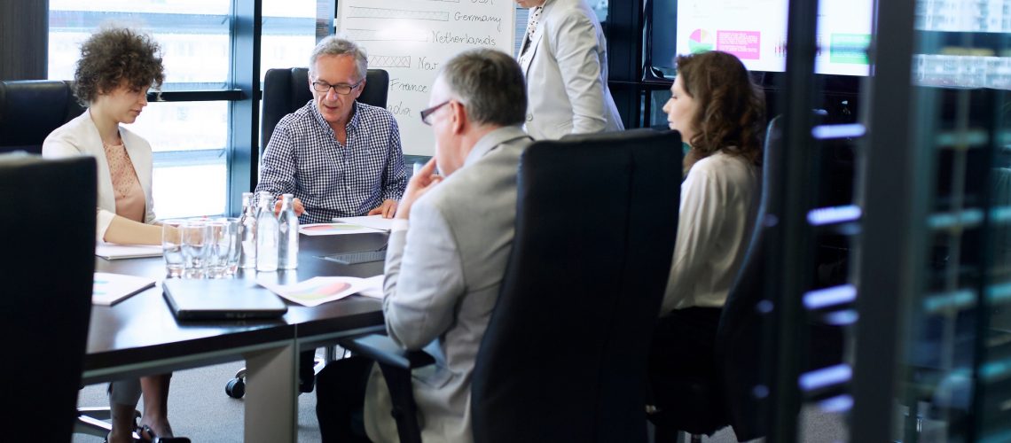 Picture of important corporate meeting